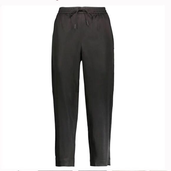 T Alexander Wang Black Satin Jogger Style Pant Sz Small - Picture 1 of 16